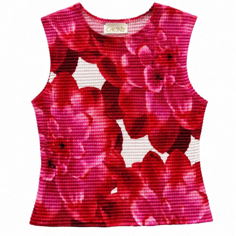Vintage Cache Pink Floral Crinkle Top